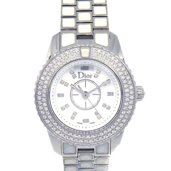 Christian Dior CD112118 Crystal Quartz Watch SS Diamond - Picture 7 of 12